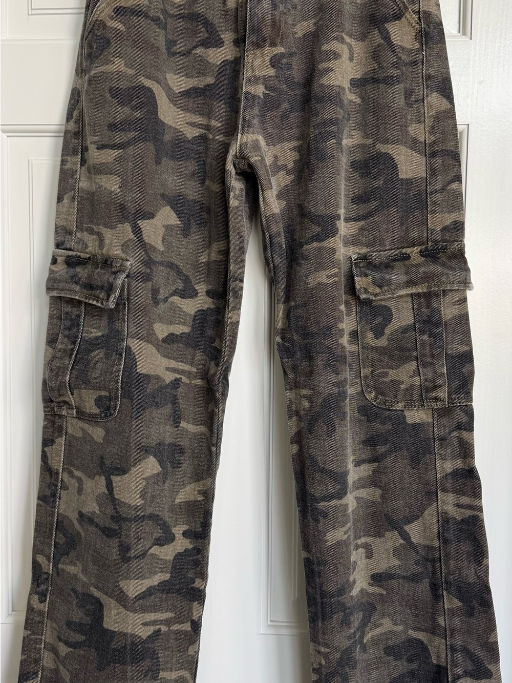 Adika Women’s Camo Cargo Pants in Olive and Black